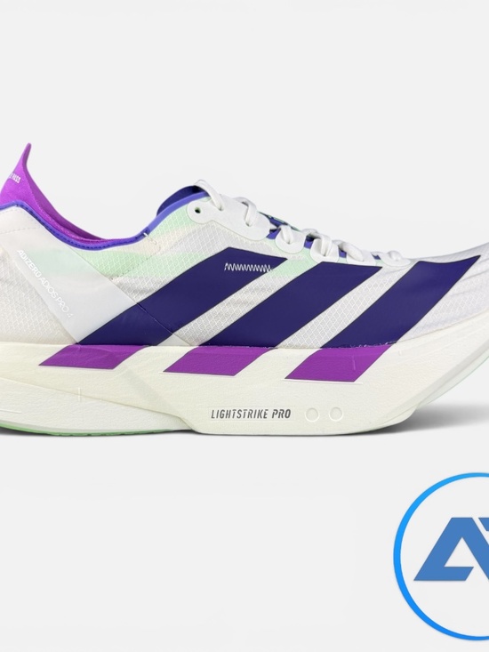 Adidas Adizero Adios Pro 4 Core White Purple Lime Burst Men’s Sizes JR1656 main image 4